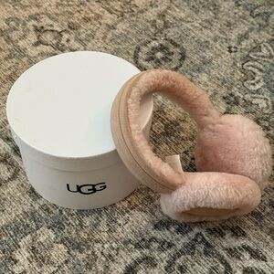 UGG Women's Pink Suede Earmuffs